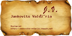 Jankovits Valéria névjegykártya