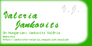 valeria jankovits business card